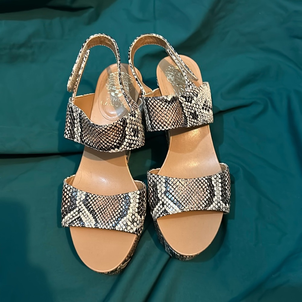 Vince Camuto Snakeskin Wedges